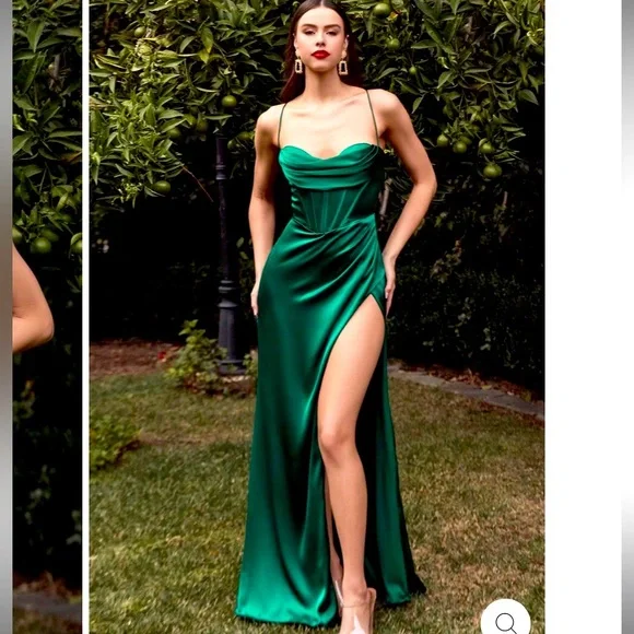 green emerald velvet dress Danica Sequins V Plunge Neckline Emerald Gown  Alamour The Label